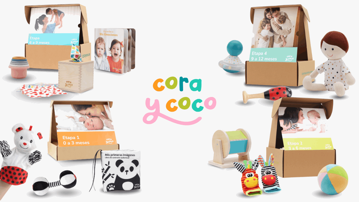 Kits 1 a 4: Programa Completo Cora y Coco (0 a 12 meses)